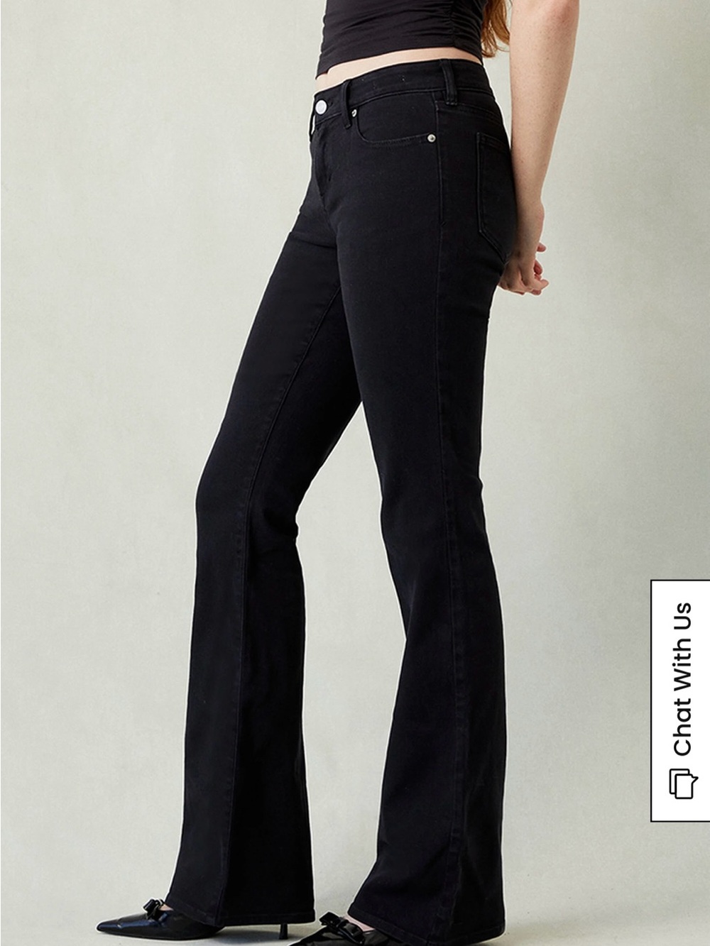 Pacsun Women's Jade Low Rise Bootcut Jeans Stretch Black